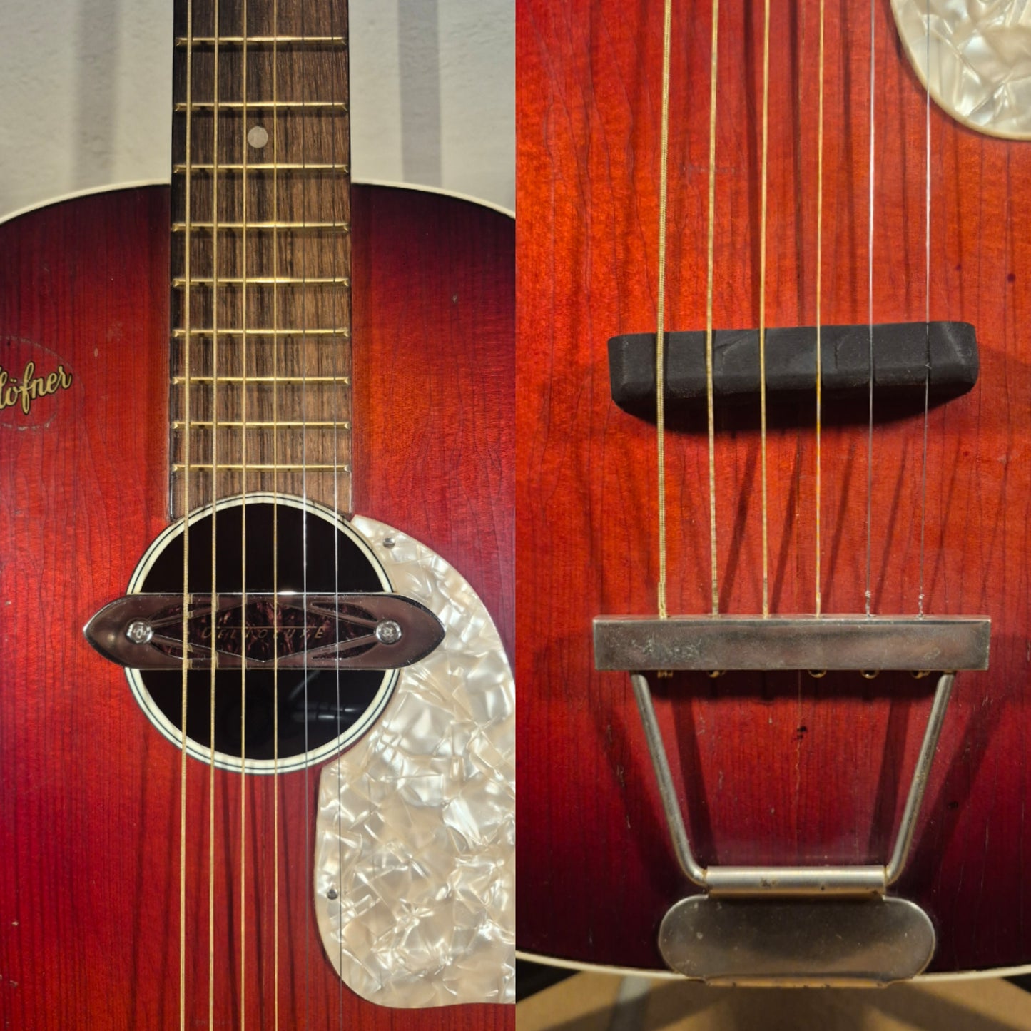 Rubber Bridge Conversion Höfner 520 1950s